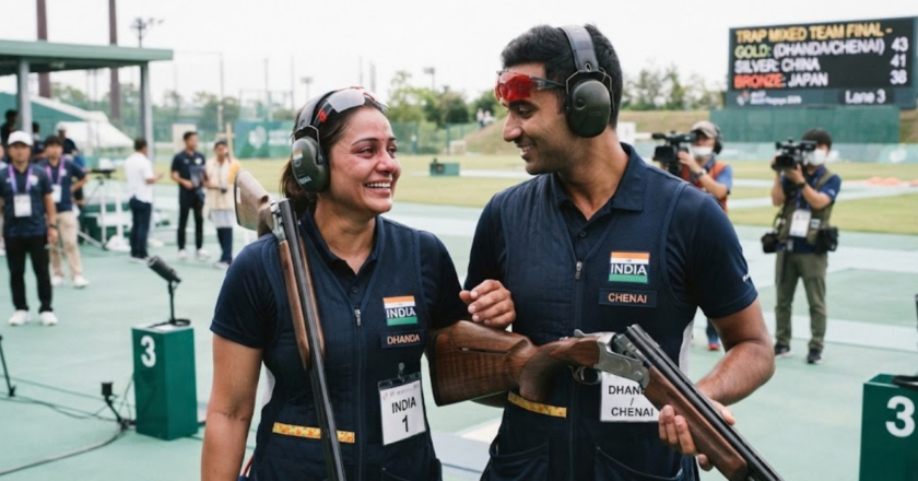 Dhanda and Chenai Take India to Trap Mixed Team Gold at the Asian Games