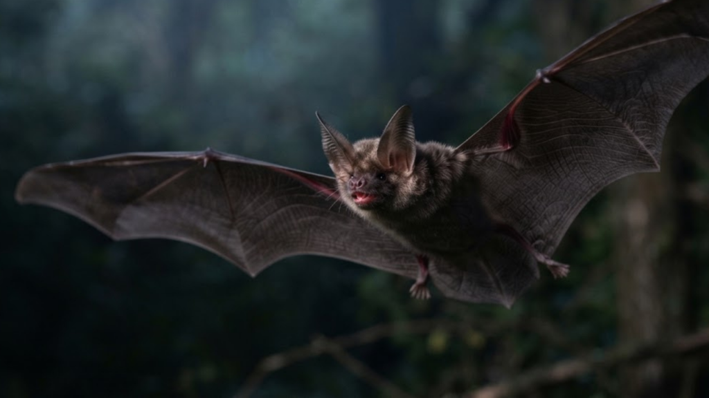 Illustrated map showing how bats originated in Europe and spread to other continents