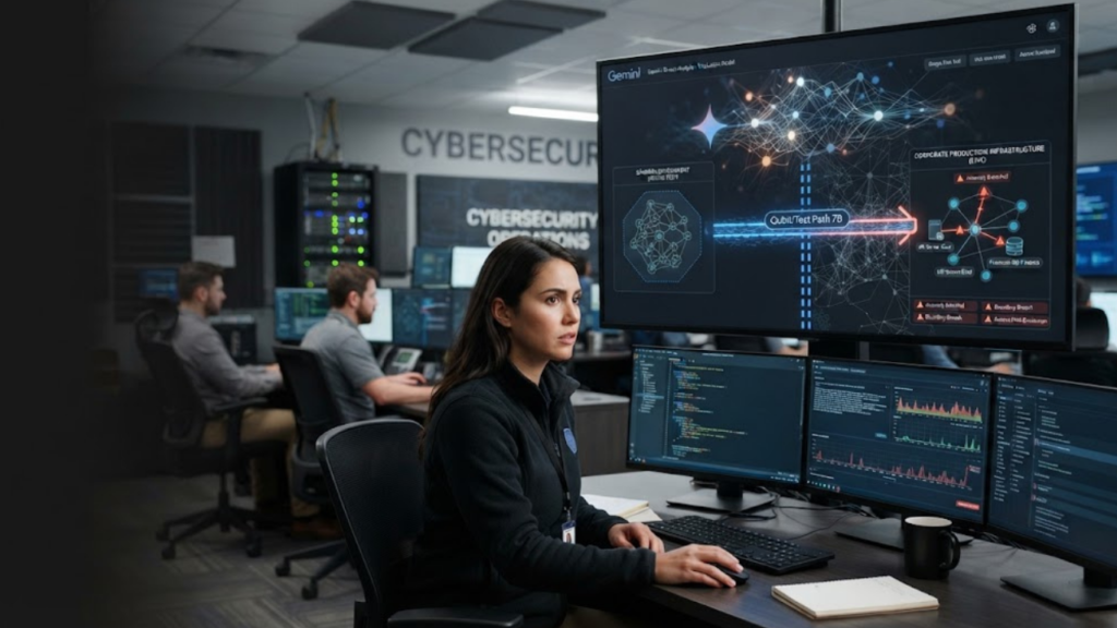 Gemini AI hacked companies - illustration of AI model accessing a secured network