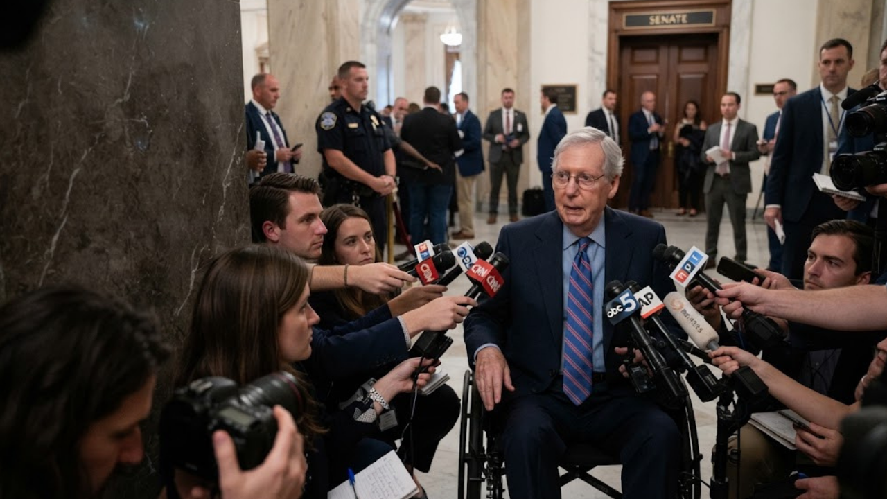 Mitch McConnell Senate return at the US Capitol after a three-month health absence.