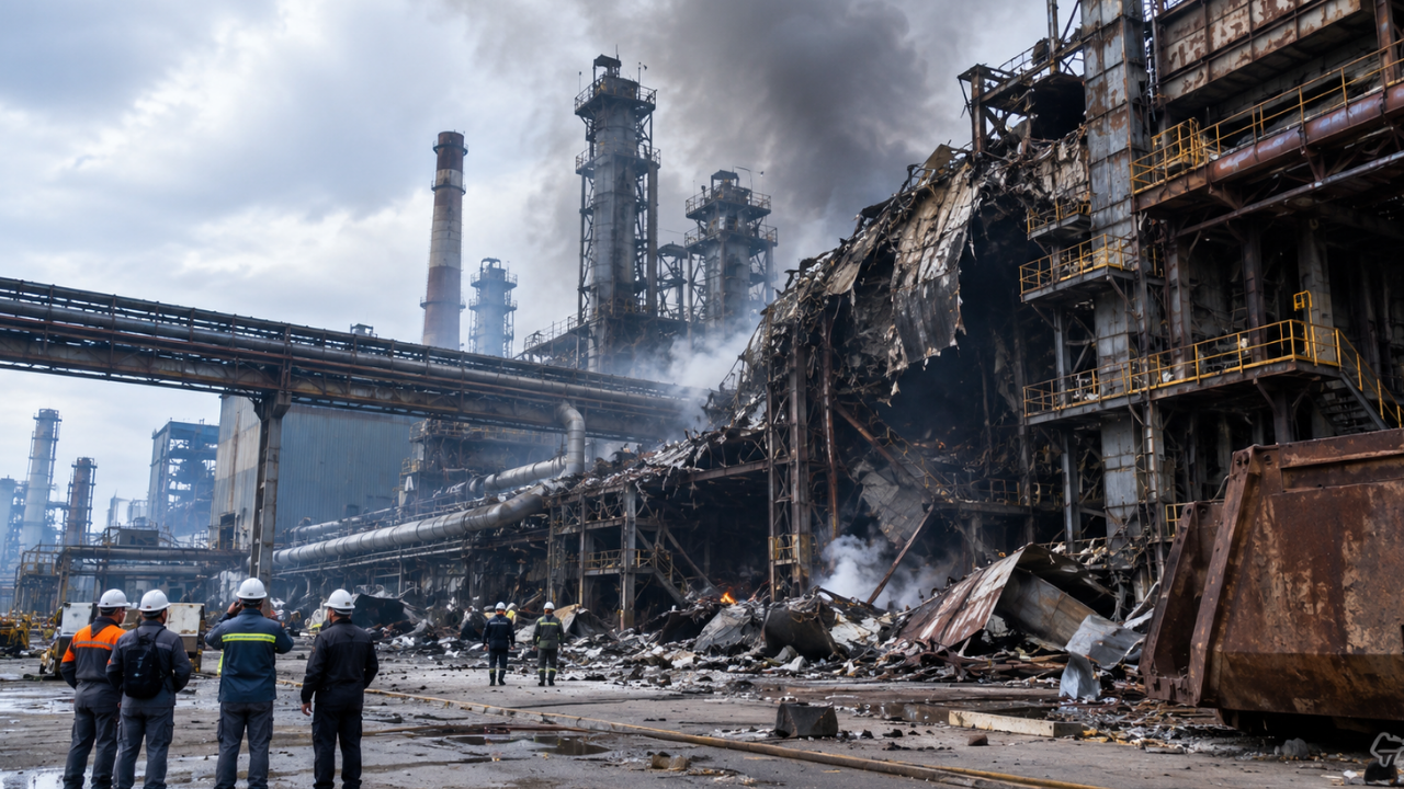 Russian Strikes Ukraine Steel Plants, Killing Two, Injuring Six