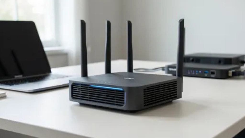 TP-Link Archer 8 Ultra, the company's first Wi-Fi 8 router, showing its dual-tone front grille