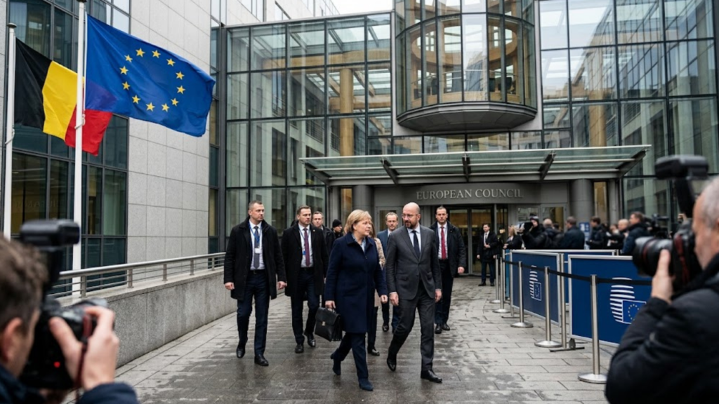 Illustration representing the EU budget cuts debate. Caption mein “Illustration only” zaroor likhein.