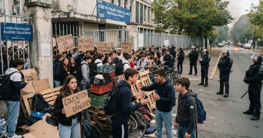 French Student Protests Turn Violent as Anger Over Classrooms Spreads Nationwide