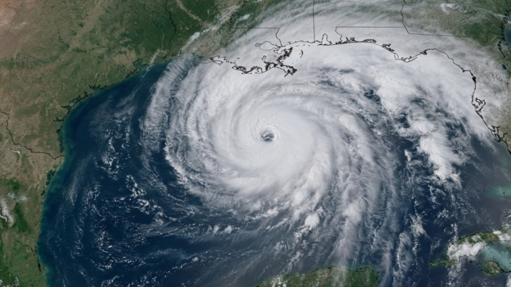 Hurricane Isaias Gulf Coast evacuations: satellite view of the storm over the Gulf of Mexico