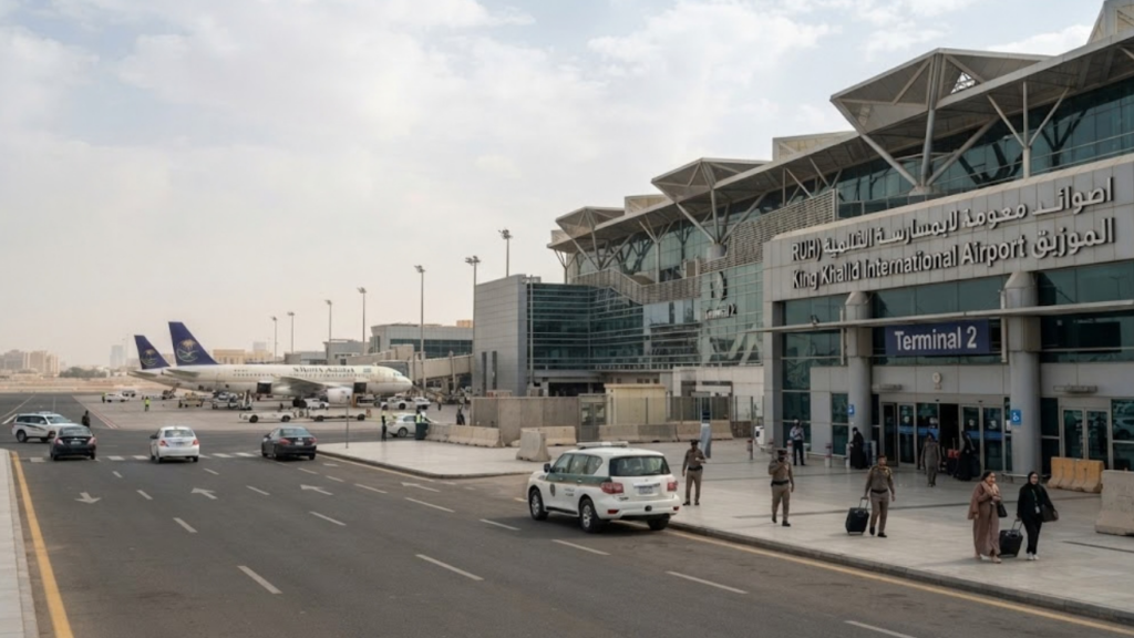King Khalid International Airport terminal in Riyadh, Saudi Arabia