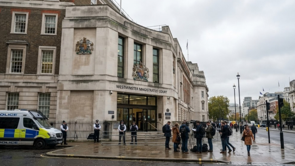 Westminster Magistrates' Court in London, where two Iranian men charged over the Manchester terror plot are due to appear