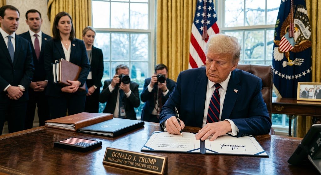 Russia sanctions waiver signed by President Donald Trump at Mar-a-Lago, October 16, 2026